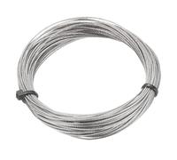 sourcing map 304 Stainless Steel Cable Wire Rope Kit 33FT (10M) Long 1/32" (0.8mm) Dia 7x7 Strand Core Aircraft Cable Marine Grade for Deck Railing System Outdoor Hanging Kit Garden