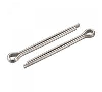 sourcing map 304 Stainless Steel Cotter Pins, 10mm x 100mm Hairpin Clip Fastener Fitting for Automotive, Mechanics, Silver Tone, 5Pcs