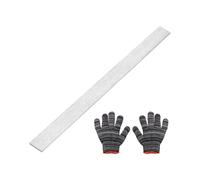 sourcing map 304 Stainless Steel Flat Bar, 4 x 20 x 300mm Stainless Steel Bar with Gloves Stock Brushed Finish Trim Strips Sheet for Industry DIY Craft Making
