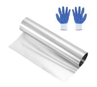 sourcing map 304 Stainless Steel Foil Roll 0.12mm x 300mm x 1m Metal Strip Sheet Stainless Steel Plates Sheet Foil for DIY Craft Making Kitchen Electronic Equipment, Silver Tone