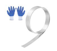 sourcing map 304 Stainless Steel Foil Roll 0.2mm x 10mm x 1m Metal Strip Sheet Stainless Steel Plates Sheet Foil for DIY Craft Making Kitchen Electronic Equipment, Silver Tone