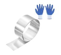 sourcing map 304 Stainless Steel Foil Roll 0.3mm x 60mm x 1m Metal Strip Sheet Stainless Steel Plates Sheet Foil for DIY Craft Making Kitchen Electronic Equipment, Silver Tone