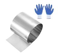 sourcing map 304 Stainless Steel Foil Roll 0.4mm x 150mm x 1m Metal Strip Sheet Stainless Steel Plates Sheet Foil for DIY Craft Making Kitchen Electronic Equipment, Silver Tone