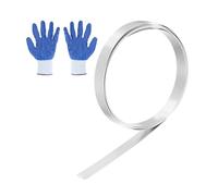 sourcing map 304 Stainless Steel Foil Roll 0.5mm x 10mm x 1m Metal Strip Sheet Stainless Steel Plates Sheet Foil for DIY Craft Making Kitchen Electronic Equipment, Silver Tone