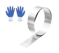 sourcing map 304 Stainless Steel Foil Roll 0.6mm x 50mm x 1m Metal Strip Sheet Stainless Steel Plates Sheet Foil for DIY Craft Making Kitchen Electronic Equipment, Silver Tone