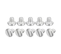 sourcing map 304 Stainless Steel Machine Screws, 100pcs M4x5mm Slotted Drive Pan Head Screw Bolts