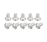sourcing map 304 Stainless Steel Machine Screws, 50pcs M2x3mm Slotted Drive Pan Head Screw Bolts