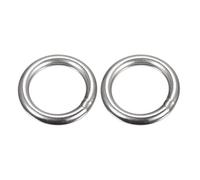 sourcing map 304 Stainless Steel O Rings, 2pcs 80mm(3.15") Outer Dia. 5mm Thickness Multi-Purpose Metal Welded O-rings Round Rings for Hardware Luggage Accessories