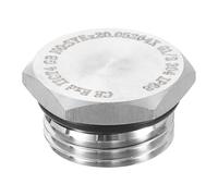 sourcing map 304 Stainless Steel Pipe Plug Fitting G1/2 Male Thread Outer Hex Head Cap Hexagonal Head Bung Plugs Fittings with Seal Ring for Air Water Oil Gas Tube