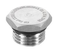 sourcing map 304 Stainless Steel Pipe Plug Fitting G1/4 Male Thread Outer Hex Head Cap Hexagonal Head Bung Plugs Fittings with Seal Ring for Air Water Oil Gas Tube