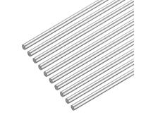 sourcing map 304 Stainless Steel Round Rods, 1.8mm x 300mm Solid Shaft Rods for DIY Craft Model Car Helicopter Airplane, Pack of 10