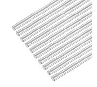 sourcing map 304 Stainless Steel Round Rods, 3mm x 320mm Solid Shaft Rods for DIY Craft Model Car Helicopter Airplane, Pack of 10