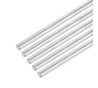 sourcing map 304 Stainless Steel Round Rods, 3mm x 420mm Solid Shaft Rods for DIY Craft Model Car Helicopter Airplane, Pack of 5
