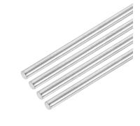 sourcing map 304 Stainless Steel Round Rods, 4mm x 420mm Solid Shaft Rods for DIY Craft Model Car Helicopter Airplane, Pack of 4