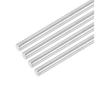 sourcing map 304 Stainless Steel Round Rods, 5mm x 320mm Solid Shaft Rods for DIY Craft Model Car Helicopter Airplane, Pack of 4