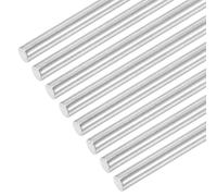 sourcing map 304 Stainless Steel Round Rods, 5mm x 420mm Solid Shaft Rods for DIY Craft Model Car Helicopter Airplane, Pack of 8