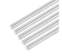 sourcing map 304 Stainless Steel Round Rods, 5mm x 420mm Solid Shaft Rods for DIY Craft Model Car Helicopter Airplane, Pack of 5