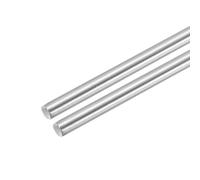 sourcing map 304 Stainless Steel Round Rods, 6.35mm x 254mm Solid Shaft Rods for DIY Craft Model Car Helicopter Airplane, Pack of 2