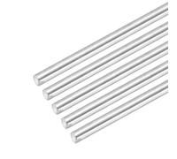 sourcing map 304 Stainless Steel Round Rods, 9.5mm x 254mm Solid Shaft Rods for DIY Craft Model Car Helicopter Airplane, Pack of 5