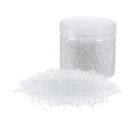 sourcing map 305g Crushed Glass Chips 3-6mm Shiny Electroplating Irregular Broken Sprinkles Chunky Glass for Crafts DIY Resin Art Decoration Vase Filler, White