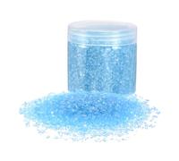 sourcing map 305g Crushed Glass Chips 3-6mm Shiny Electroplating Irregular Broken Sprinkles Chunky Glass for Crafts DIY Resin Art Decoration Vase Filler, Aquamarine