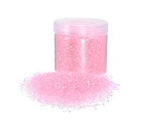 sourcing map 305g Crushed Glass Chips 3-6mm Shiny Electroplating Irregular Broken Sprinkles Chunky Glass for Crafts DIY Resin Art Decoration Vase Filler, Pink