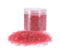 sourcing map 305g Crushed Glass Chips 3-6mm Shiny Electroplating Irregular Broken Sprinkles Chunky Glass for Crafts DIY Resin Art Decoration Vase Filler, Red