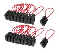 sourcing map 30A Wire In-line Fuse Holder Block Black Red for Car Boat Truck 20pcs