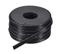 sourcing map 30AWG Ribbon Cable Silicone Wire 5Pin 30 Gauge Ribbon Wire Flat Silicone Cable 15m/50ft Black Stranded Tinned Copper Wire