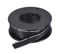 sourcing map 30AWG Ribbon Cable Silicone Wire 6Pin 30 Gauge Ribbon Wire Flat Silicone Cable 1.5m/5ft Black Stranded Tinned Copper Wire