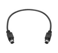 sourcing map 30cm PS/2 Mouse and Keyboard Extension Cable - 28 AWG 6 Pin UL2464 Copper Wires Male to Male Extension Cable for PS/2 Round Mouse Keyboard, Black