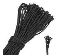 sourcing map 30Ft Braided Fishing Line, 300lb 1.5mm Diameter Multipurpose Utility Paracord Line Wind Chime String Kite Line for Camping, Hot Air Balloon, Outdoor Survival, Black