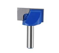 sourcing map 30mm Dia 8mm Shank Bottom Cleaning Router Bit, 2 Flutes Carbide Tipped Cutter Uncoated for Woodworking