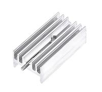 sourcing map 30mm x 15mm x 10mm TO-220 Aluminum Heatsink for Cooling MOSFET Transistor Diodes with a Support Pin 10pcs