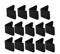 sourcing map 30mm x 30mm Angle Iron Foot Pads L Shaped PVC Furniture Leg Caps End Covers Floor Protector Black 14 Pcs