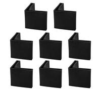 sourcing map 30mm x 30mm Angle Iron Foot Pads l Shaped Rubber Furniture Leg Caps End Covers Floor Protector Black 8 Pcs