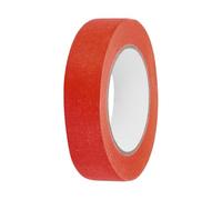 sourcing map 30mm x 50 Meters Colored Masking Tape Universal Crepe Paper Colorful Masking Painter Tape for Art Drawing DIY Handcraft Labeling Sealing, Red