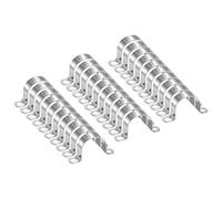 sourcing map 30pcs 1 3/4 Inch 45mm Conduit Clamps, M45 U Tube Pipe Clamp, Stainless Steel Rigid Pipe Strap, U Shaped Bracket with Two Hole for Pipe Tube Hose Wire Cord,Thick