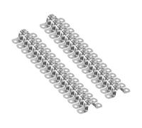 sourcing map 30pcs 11/16 Inch 18mm Conduit Clamps, M18 U Tube Pipe Clamp, Stainless Steel Rigid Pipe Strap, U Shaped Bracket with Two Hole for Pipe Tube Hose Wire Cord Fixing