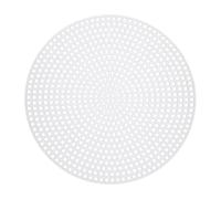 sourcing map 30pcs 11.5cm Plastic Mesh Canvas Sheet 13 Count Round Needlepoint Blank Canvas for Embroidery Knit Crochet Acrylic Yarn Crafting, White