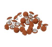sourcing map 30pcs 16L Fabric Cloth Covered Button 10mm 3/8" Round Metal Shank Satin Sewing DIY Craft Buttons for Bridal Wedding Suits Dress Blouses Sweaters, Orange
