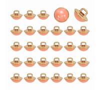 sourcing map 30PCS 16L Round Faux Pearl Buttons, 10mm Gold Metal Shank Sewing Button Replacement for Sewing Clothing Bridal Wedding Dress DIY Crafts, Light Pink
