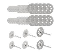 sourcing map 30pcs 16mm 20mm 25mm Diamond Coated Rotary Cut Off Grinding Wheel Discs with 6pcs 1/8" Mandrel