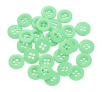 sourcing map 30pcs 18L Sewing Buttons 15/32"(11.5mm) Resin Round Flat 4-Hole Craft Replacement Buttons for Sewing Clothing and DIY, Green