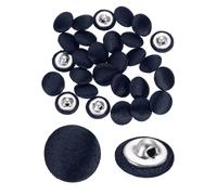 sourcing map 30pcs 20L Fabric Cloth Covered Button 12.5mm/0.5" Navy Blue