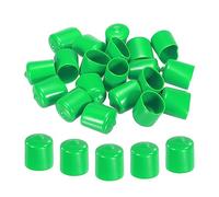 sourcing map 30pcs 22mm Rubber End Caps Cover PVC Vinyl Screw Thread Protector Round Wire Shelf Caps for Screw Bolt Pipe Fence Post, Green