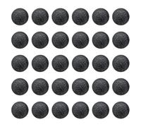 sourcing map 30pcs 24L Fabric Cloth Covered Button 15mm 5/8" Plastic Shank Round Sewing DIY Buttons Craft Replacement Button for Sewing Clothing Suits Coats Blouses Sweaters, Black