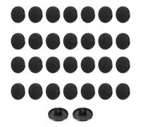 sourcing map 30pcs 24L Metal Round Flat Sewing Buttons 15mm Alloy Shank Craft Replacement Button for Men Women Suit Woolen Coat Shirt Trousers Sewing Crafts, Matt Black
