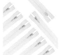 sourcing map 30Pcs 25cm/10-Inch Nylon Coil Zippers, #3 Closed End Separating Jacket Zippers Bulk Frame Replacement for Tailor Sewing Bag Craft Accessories, White
