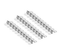 sourcing map 30pcs 3/16 Inch 5mm Conduit Clamps, M5 U Tube Pipe Clamp, Stainless Steel Rigid Pipe Strap, U Shaped Bracket with Two Hole for Pipe Tube Hose Wire Cord Fixing